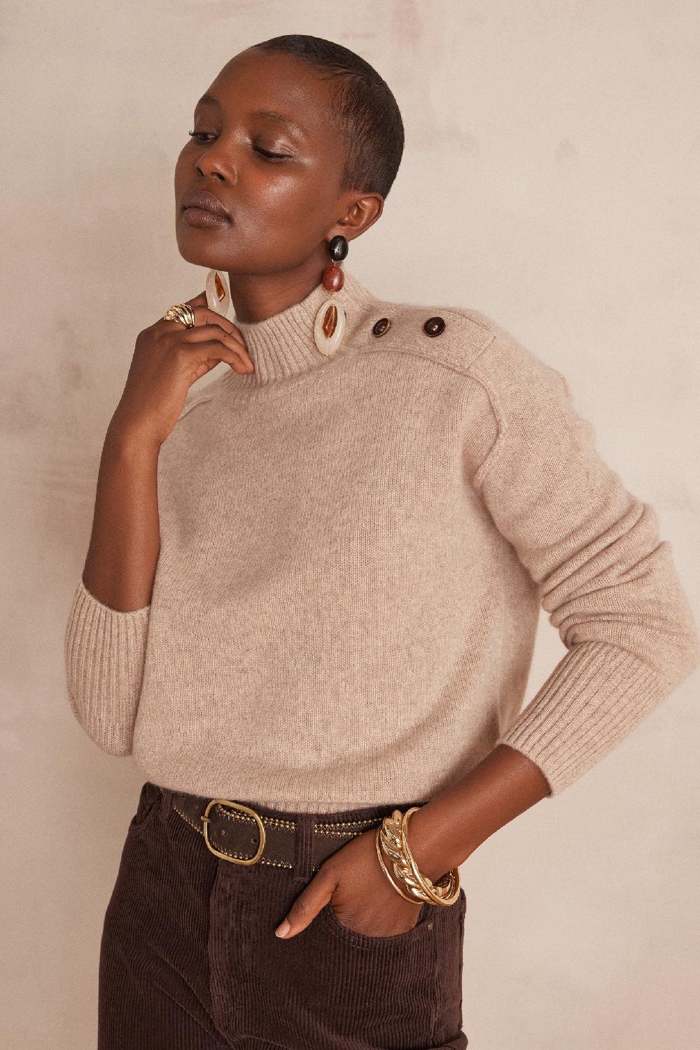 maison 123 BRADLEY turtleneck jumper in 100% cashmere - 4 ply