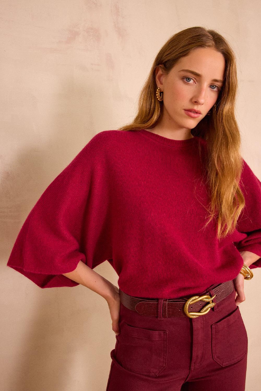 maison 123 CODY batwing jumper in 100% recycled cashmere