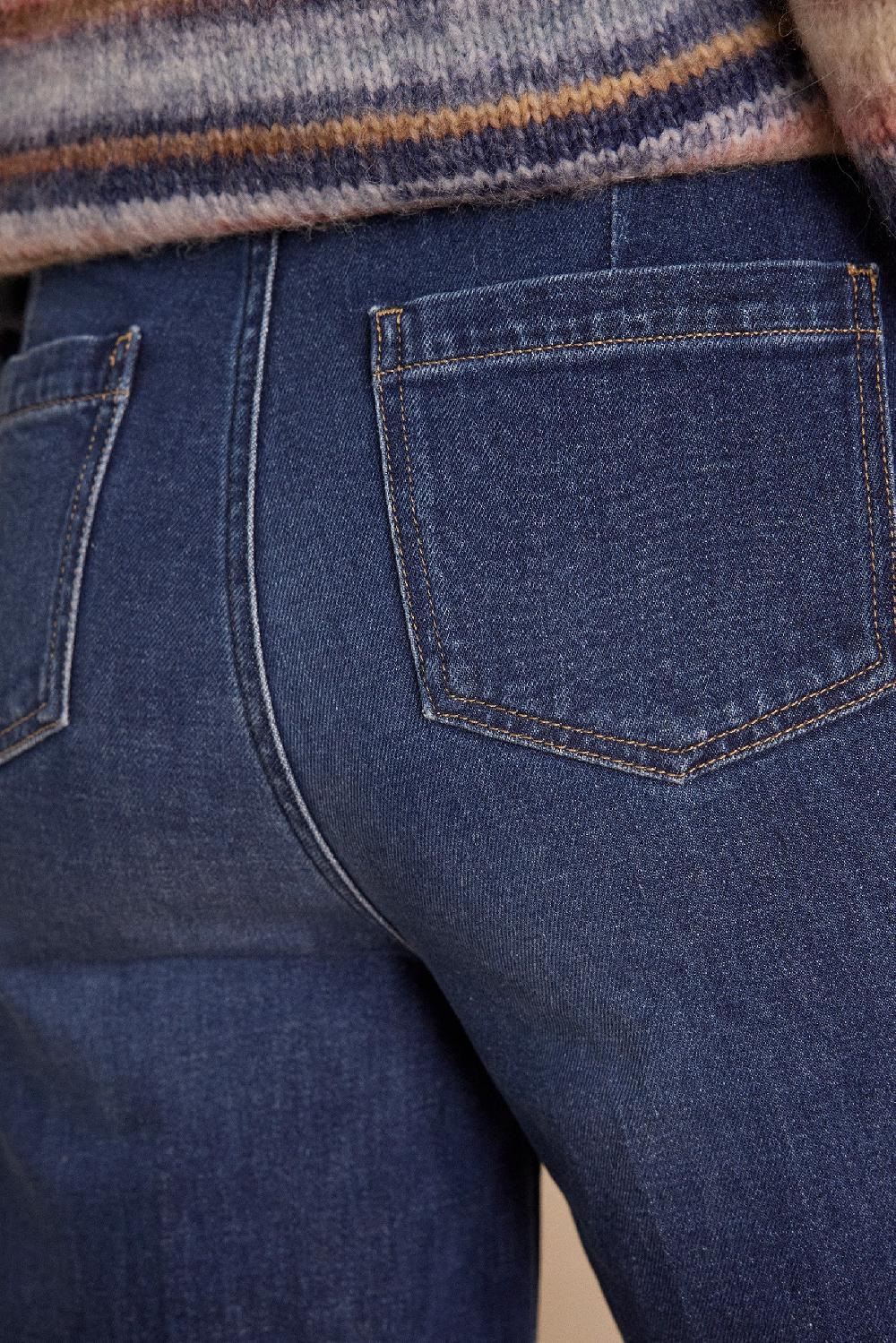 Maison 123 ANAIS Wide-leg Raw Denim Jeans