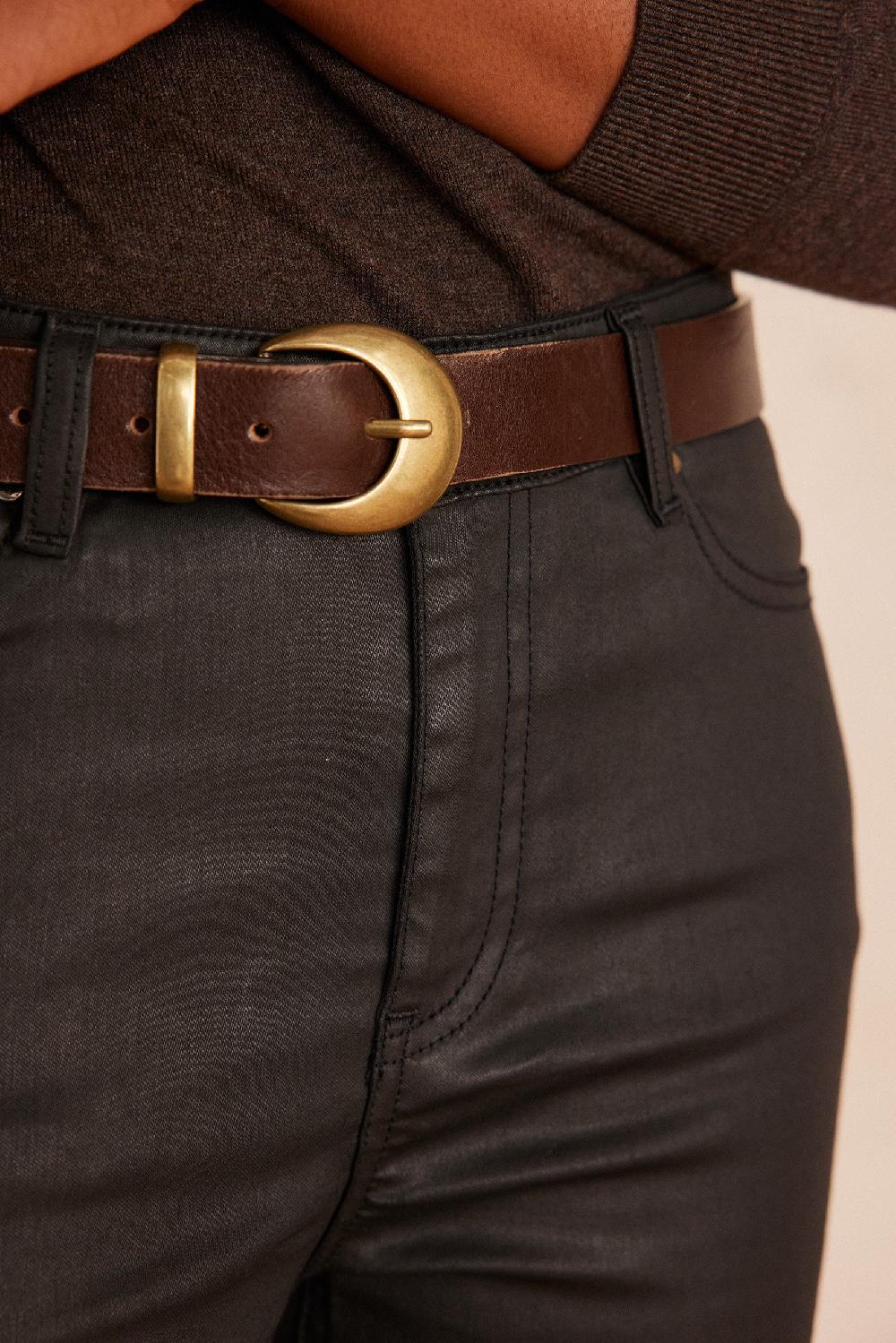 Maison 123 ANETTE Coated Slim Jeans In Cotton