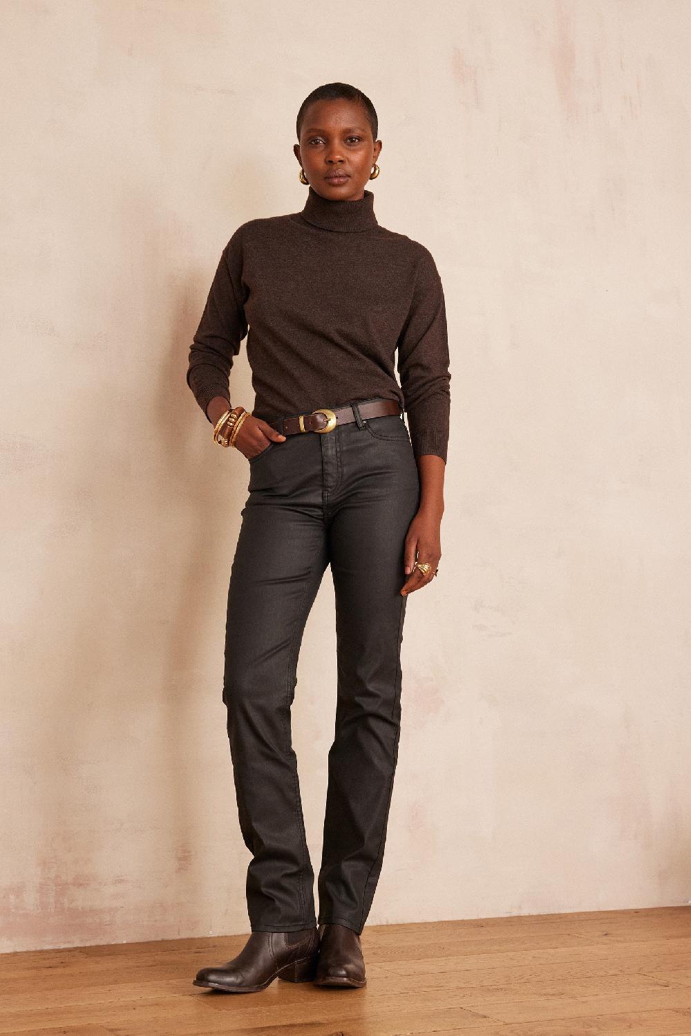 maison 123 ANETTE coated slim jeans in cotton