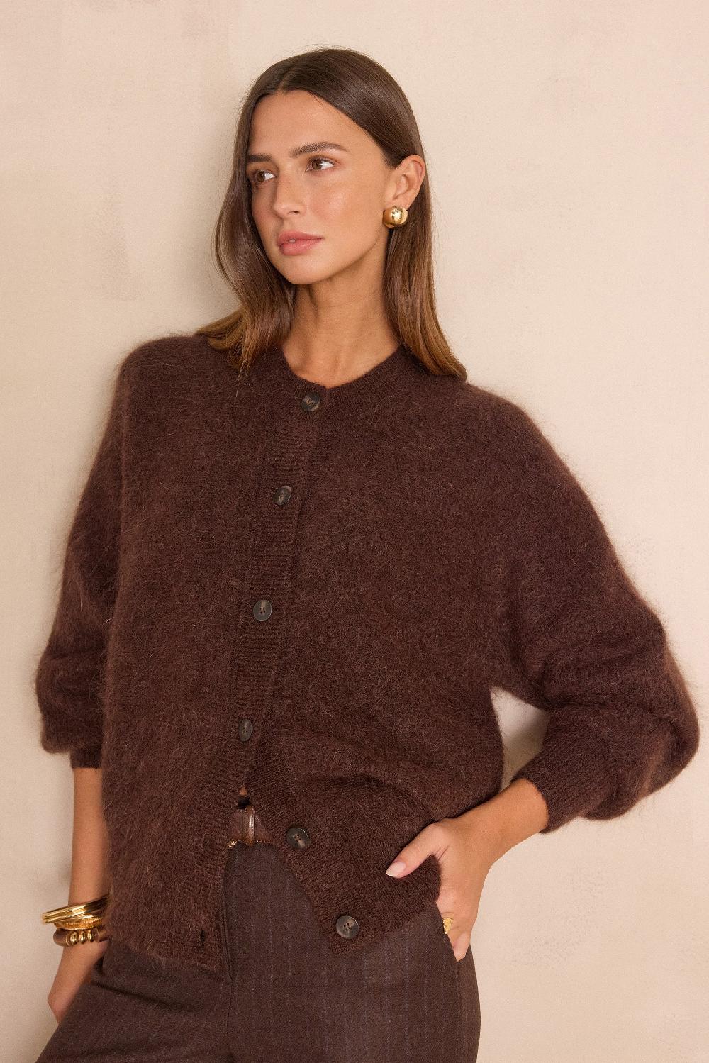 maison 123 BAKER cardigan in mohair and wool