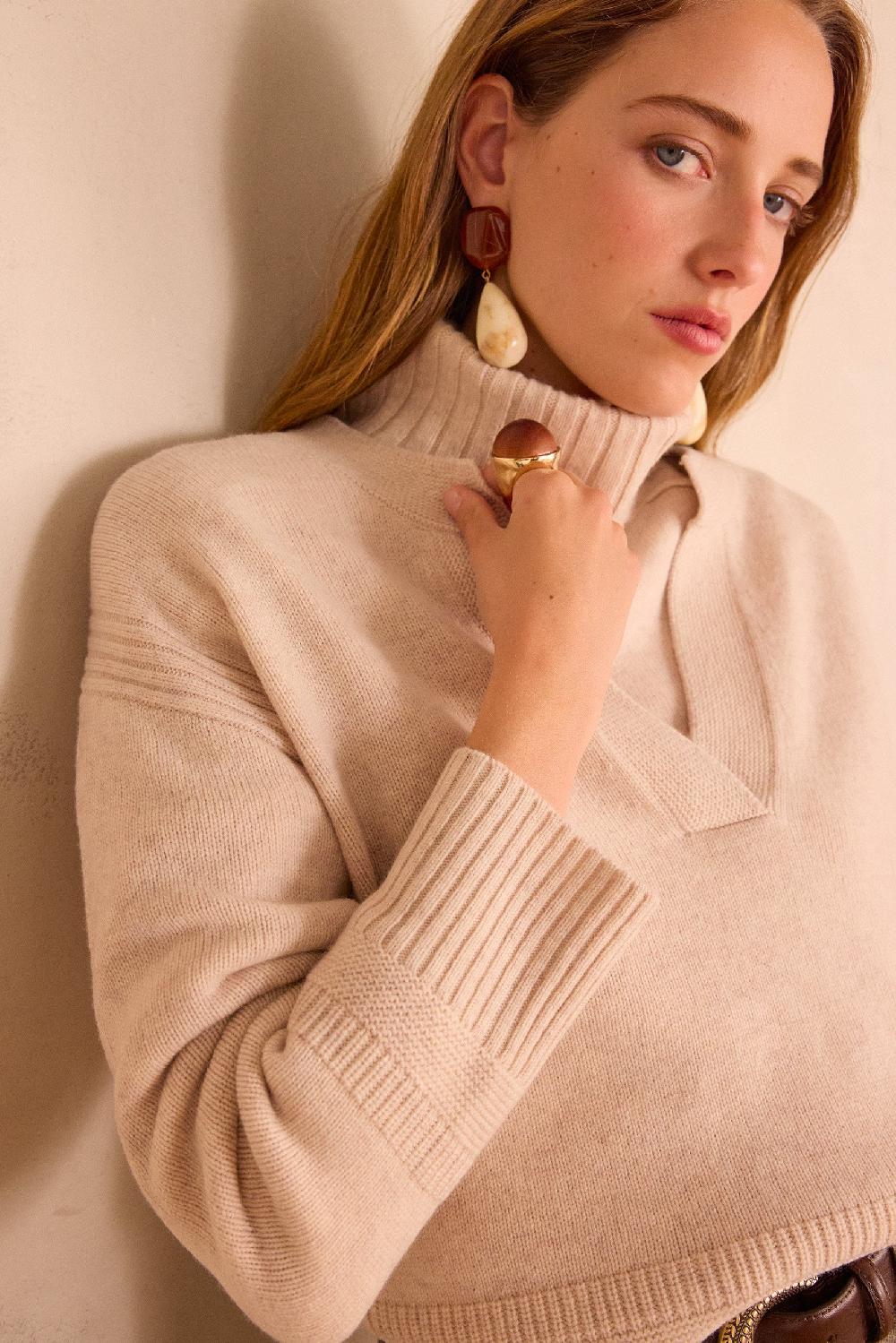 maison 123 BALTHAZAR V-neck jumper in wool