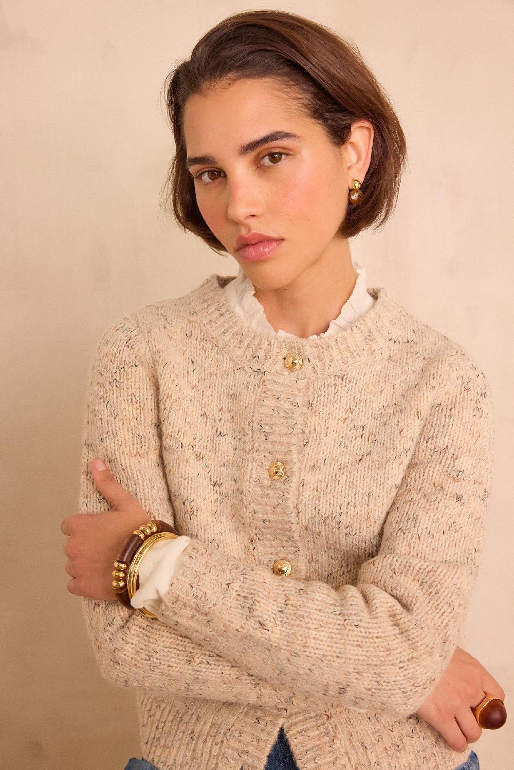 Maison 123 BALTO Speckled Cardigan