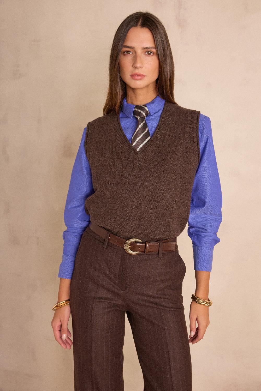 Maison 123 BASILE 100% Wool Sleeveless Jumper