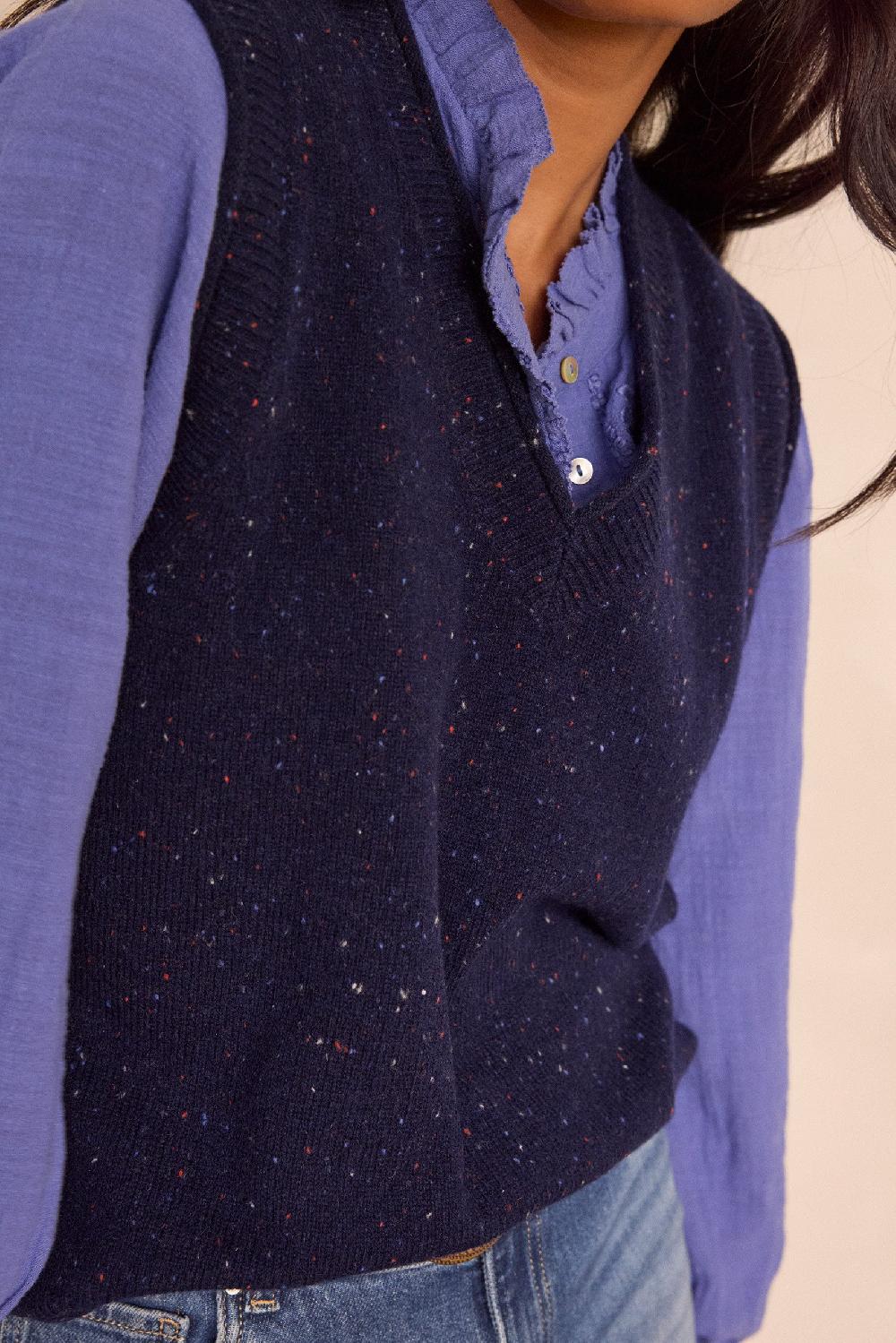 Maison 123 BASILE Sleeveless Jumper In 100% Wool