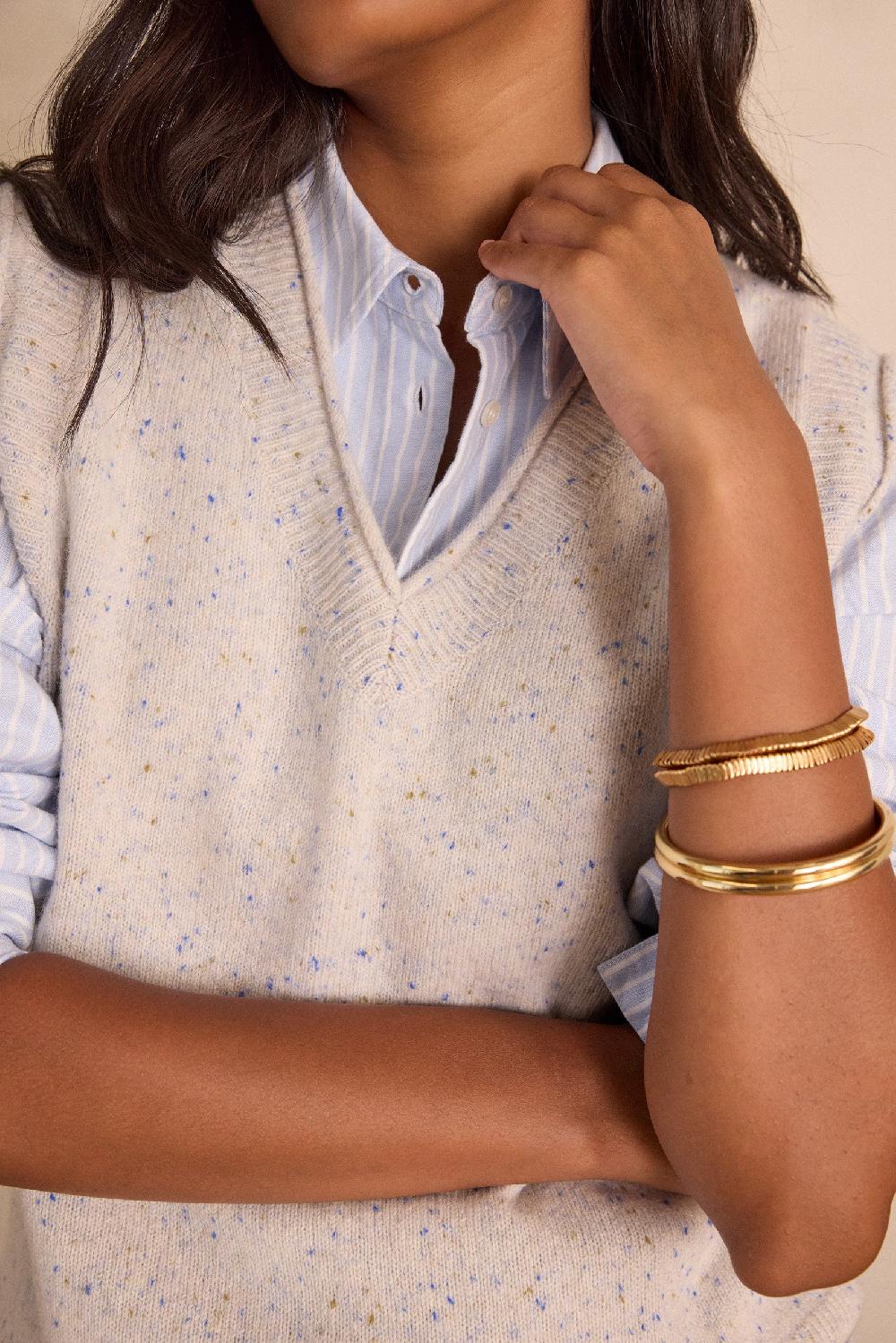 maison 123 BASILE sleeveless jumper in 100% wool