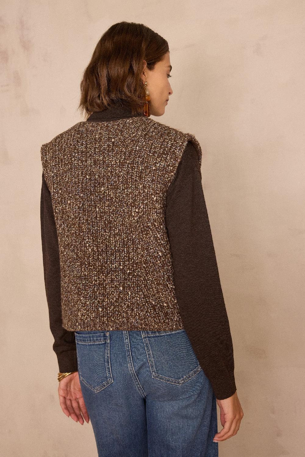 Maison 123 BASTIEN Sleeveless Wool Cardigan