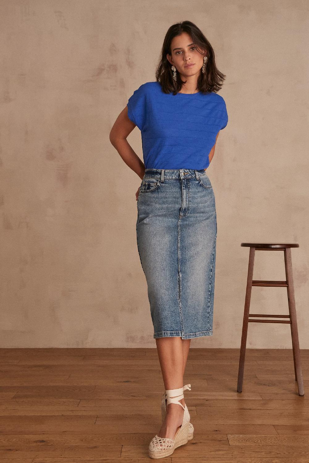 Maison 123 BIRDY Denim Skirt