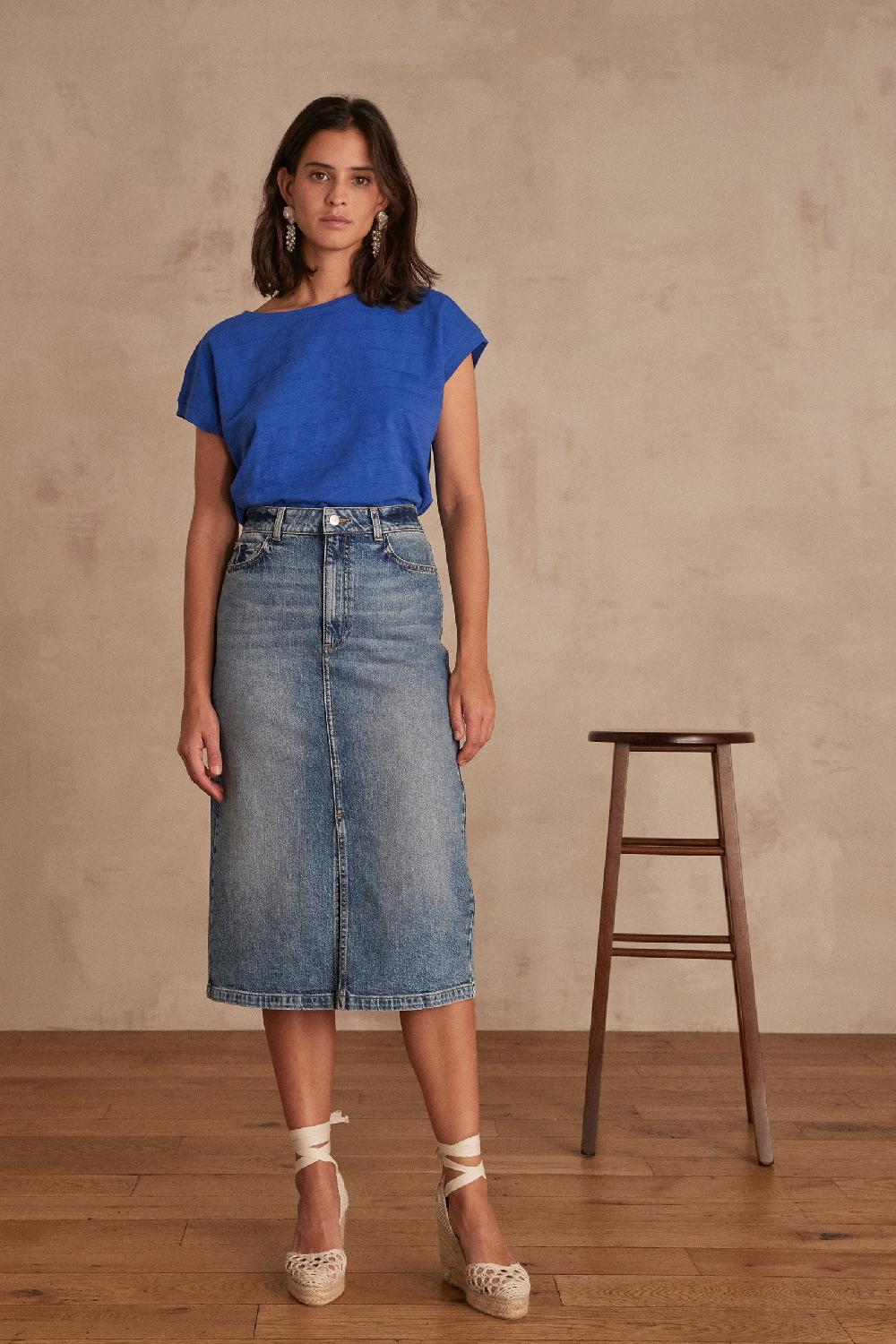 maison 123 BIRDY denim skirt