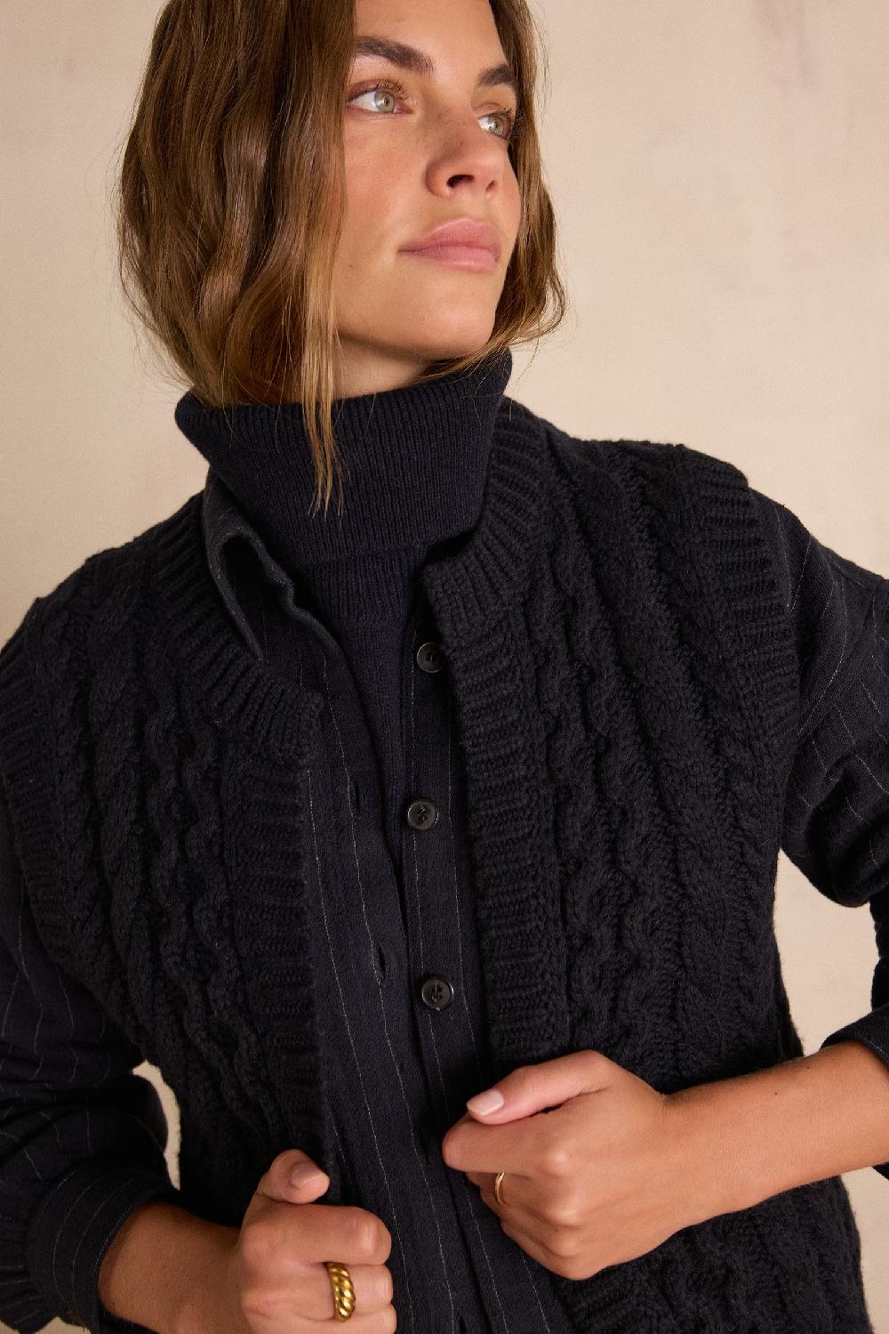 maison 123 BIXENTE sleeveless cardigan in wool