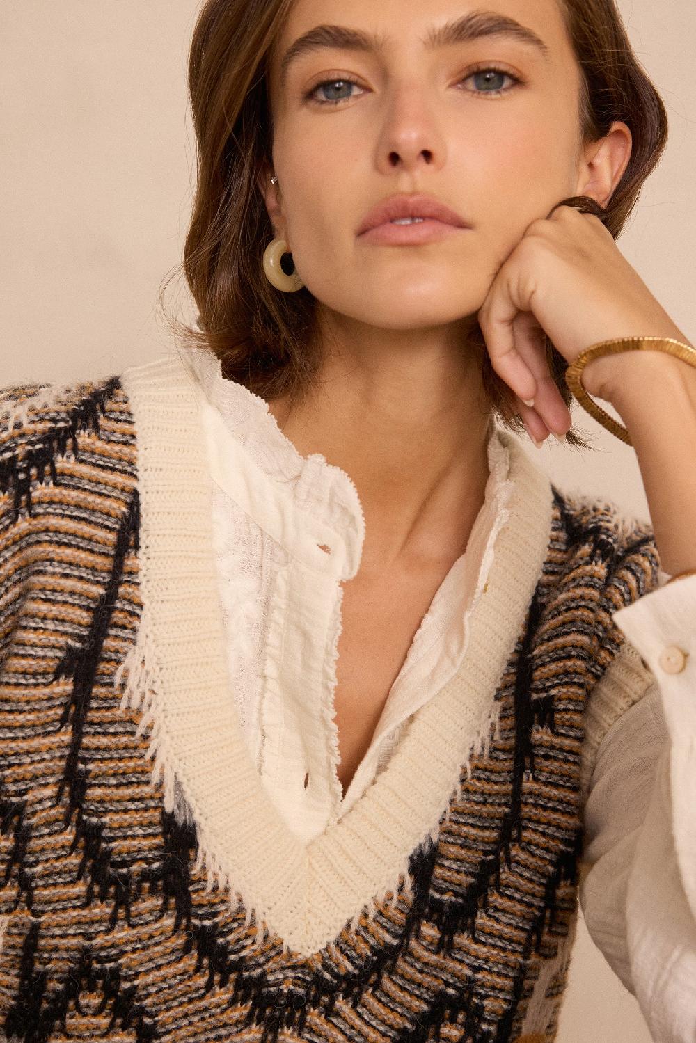 Maison 123 BLISS Sleeveless Jumper In Wool