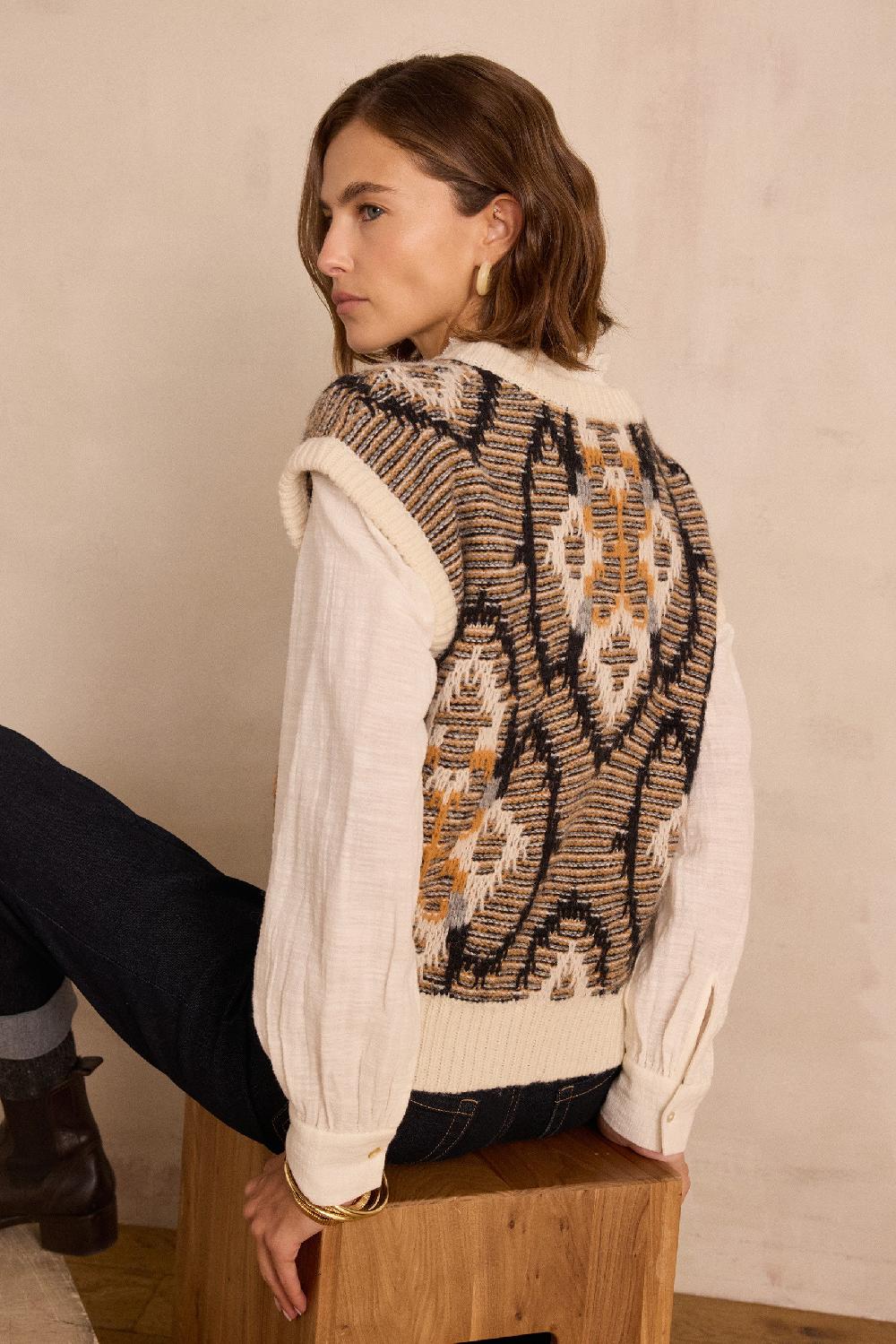 Maison 123 BLISS Sleeveless Jumper In Wool