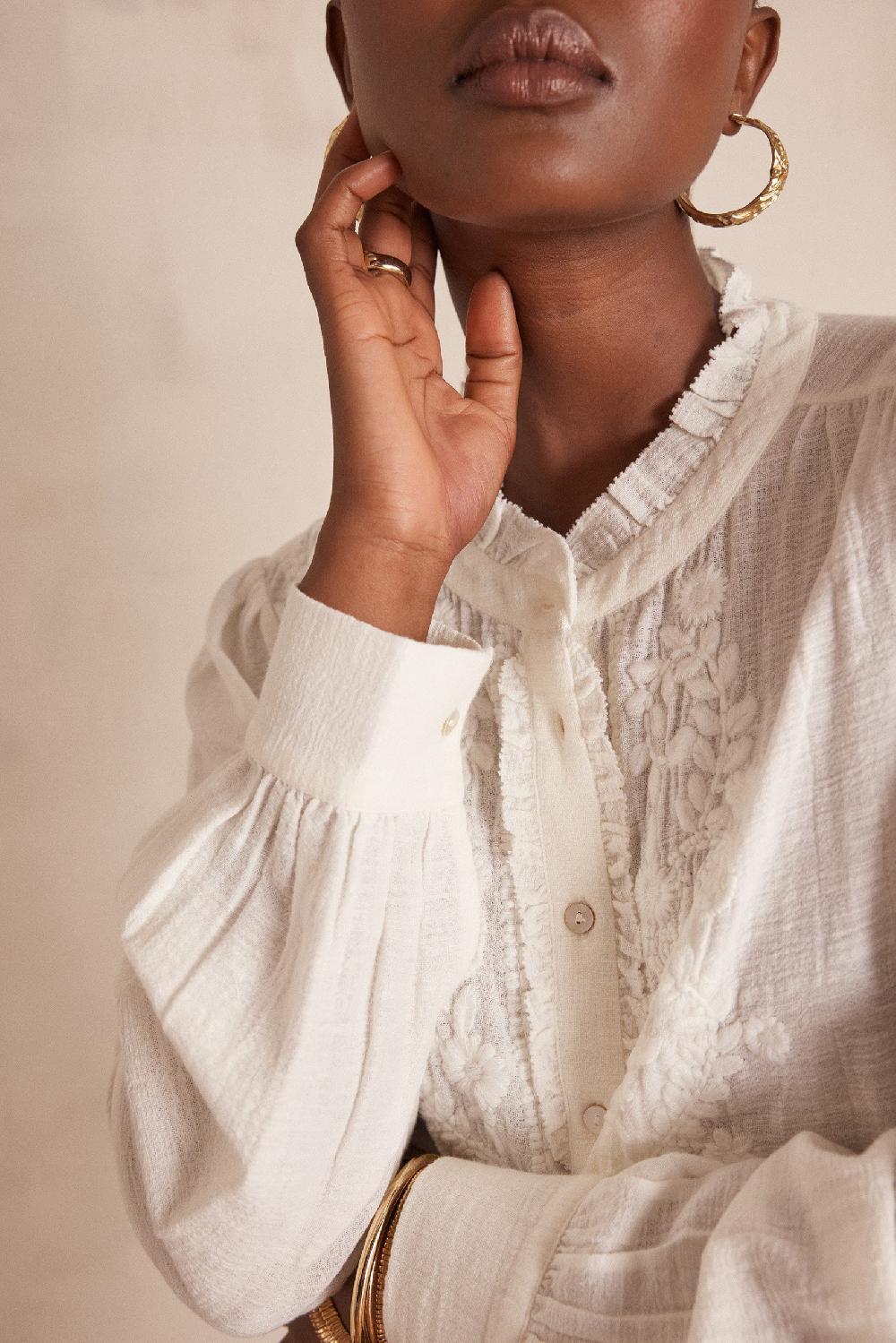 Maison 123 BROOKE Embroidered Cotton Blouse