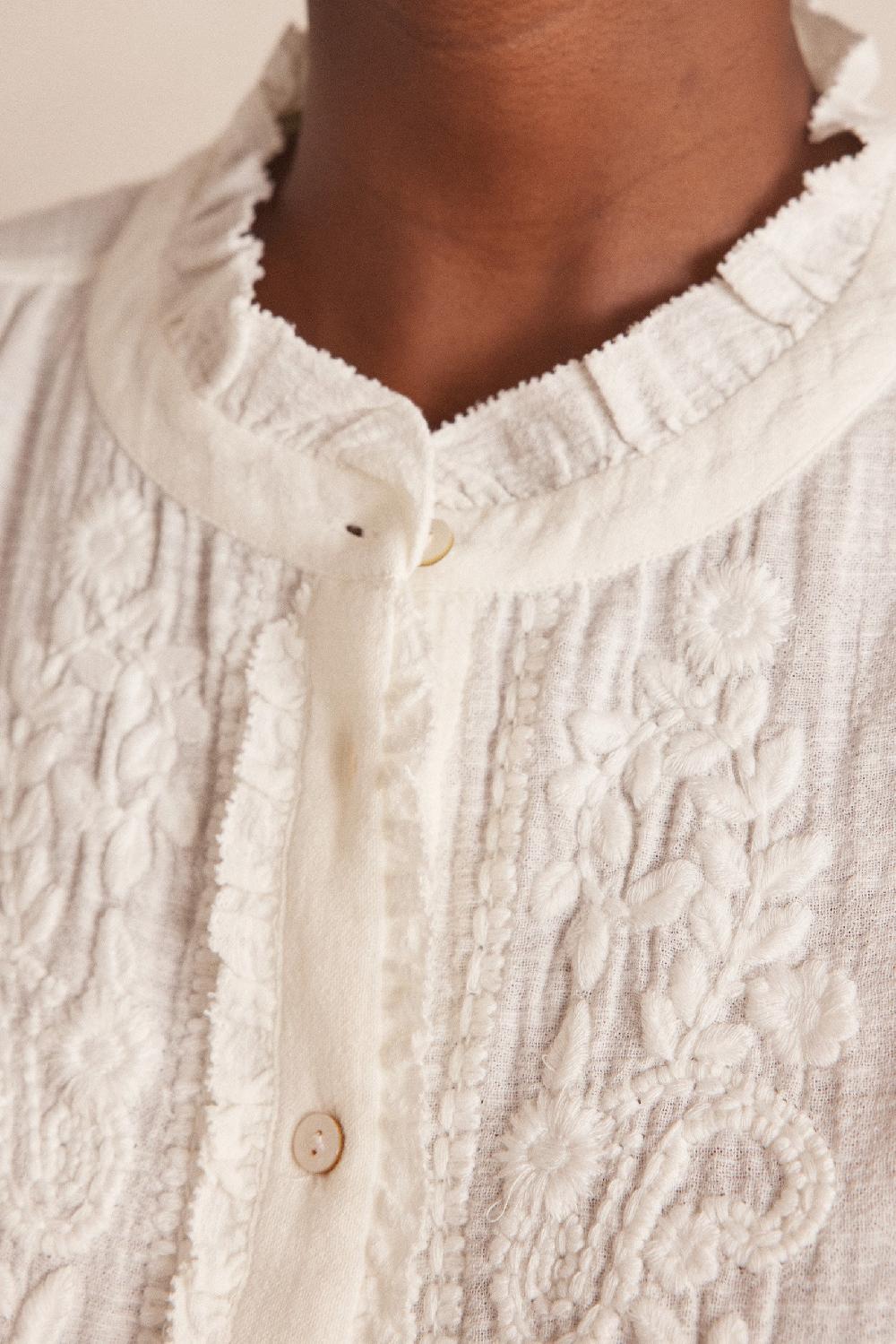 Maison 123 BROOKE Embroidered Cotton Blouse