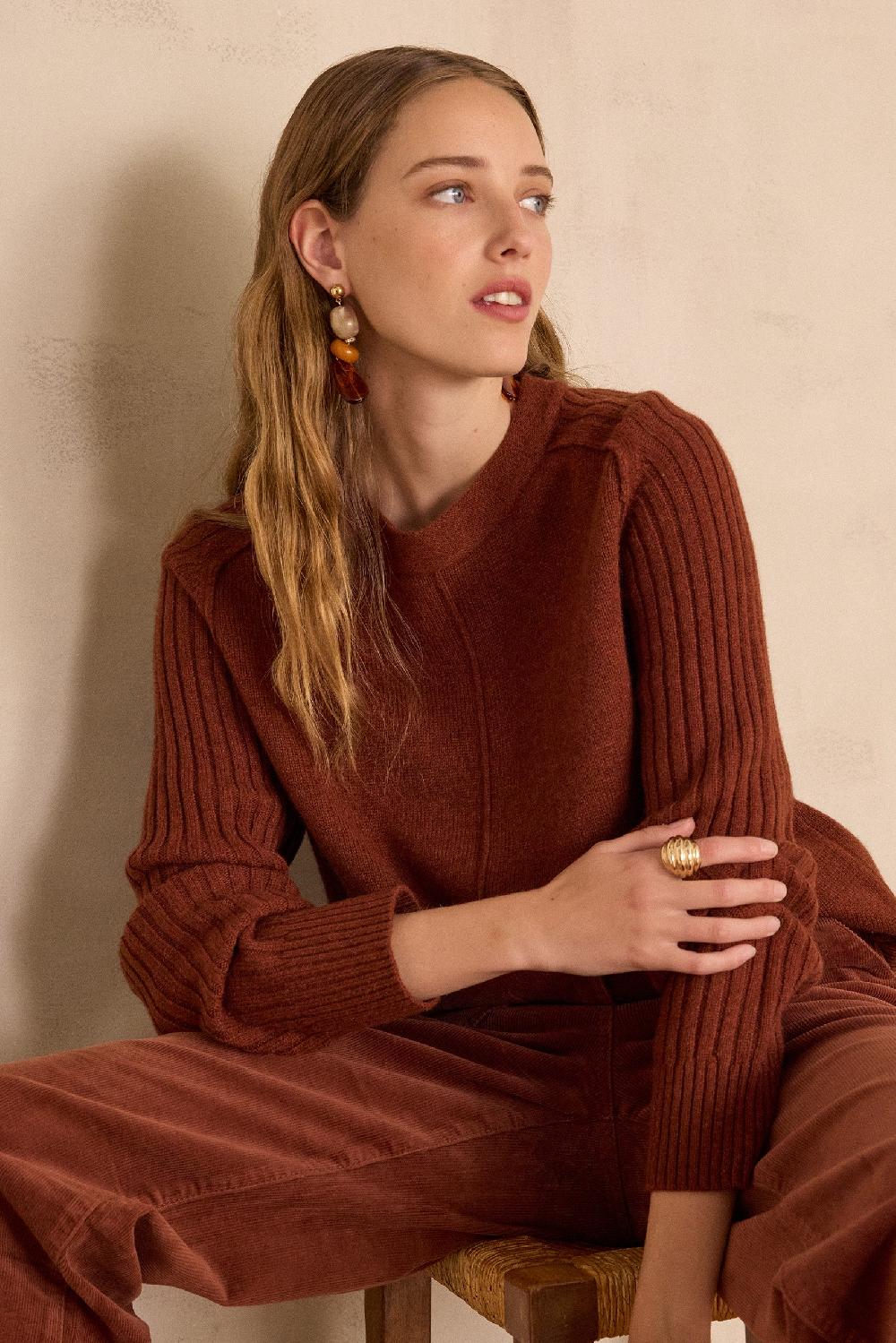 Maison 123 BROOKLYN Ribbed Wool Jumper