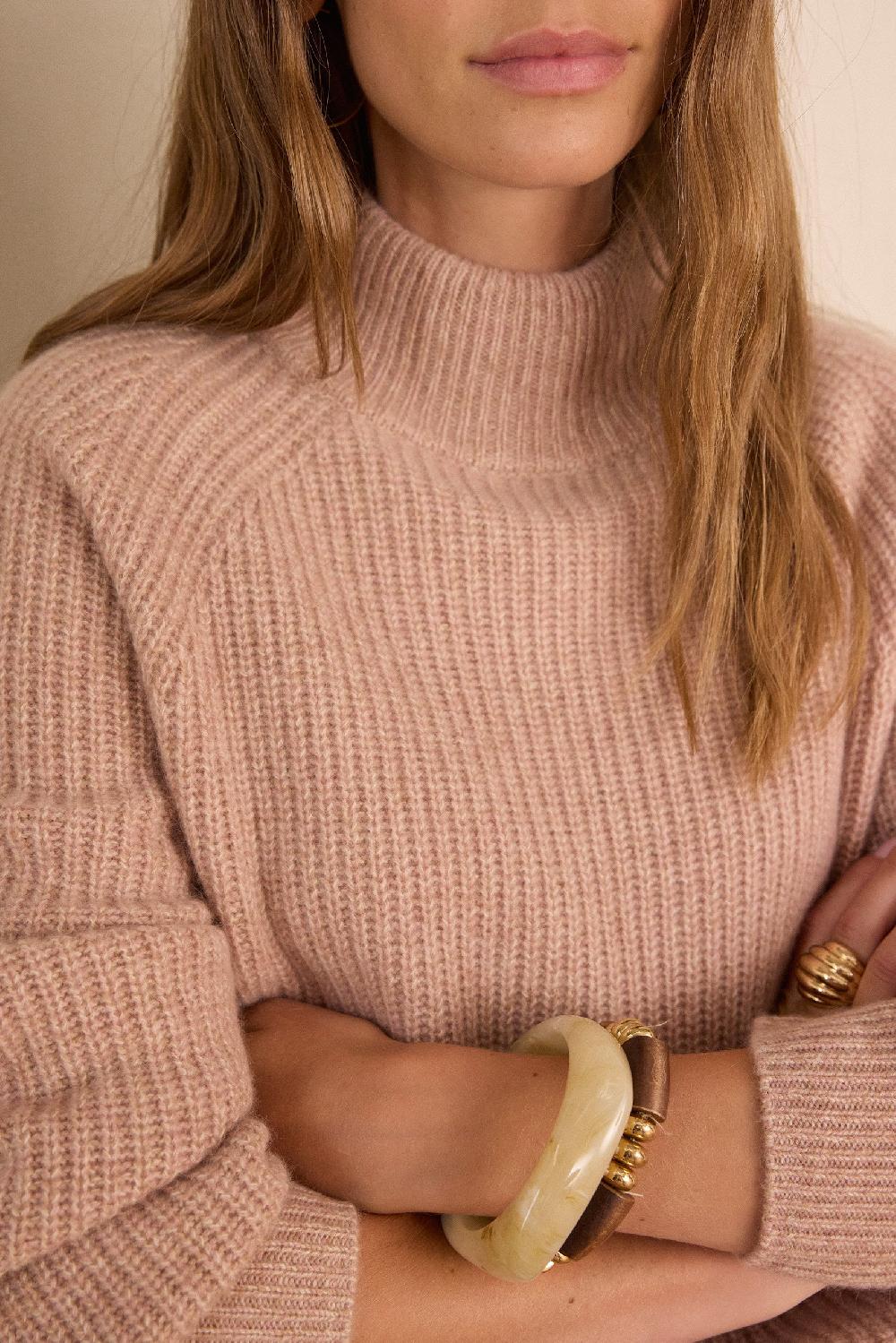 Maison 123 BRUCE 4-ply 100% Cashmere Ribbed Jumper