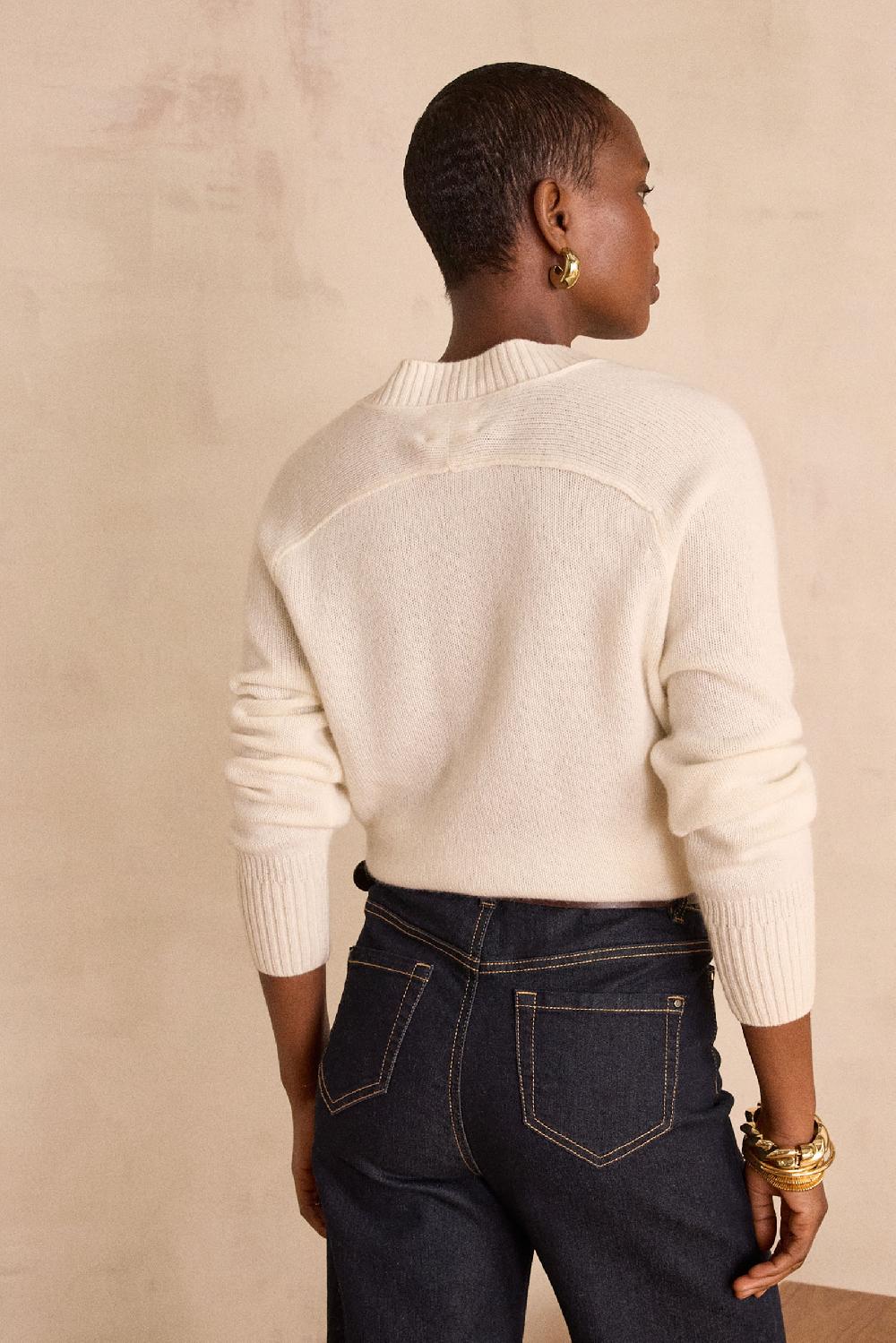 Maison 123 BRYTON 100% Cashmere 4-ply V-neck Jumper