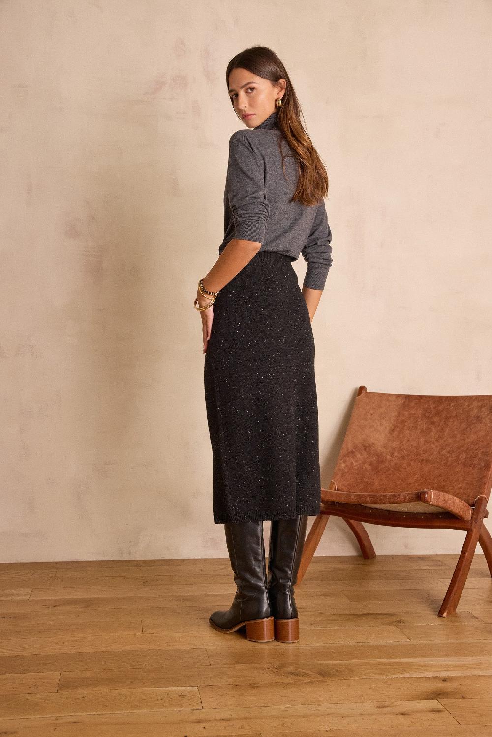 Maison 123 CALINE Straight Skirt In 100% Wool