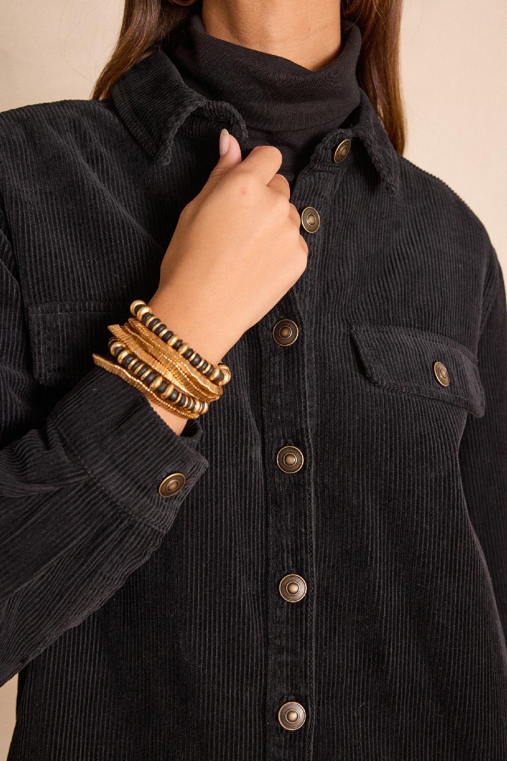 Maison 123 CENDRA Velvet Shirt Dress