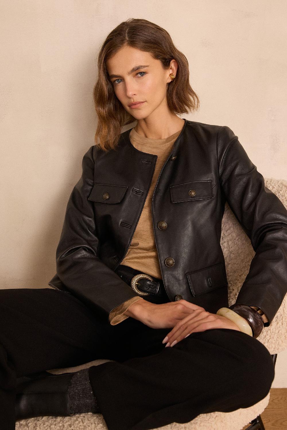 Maison 123 CHARLOTTE Leather Jacket