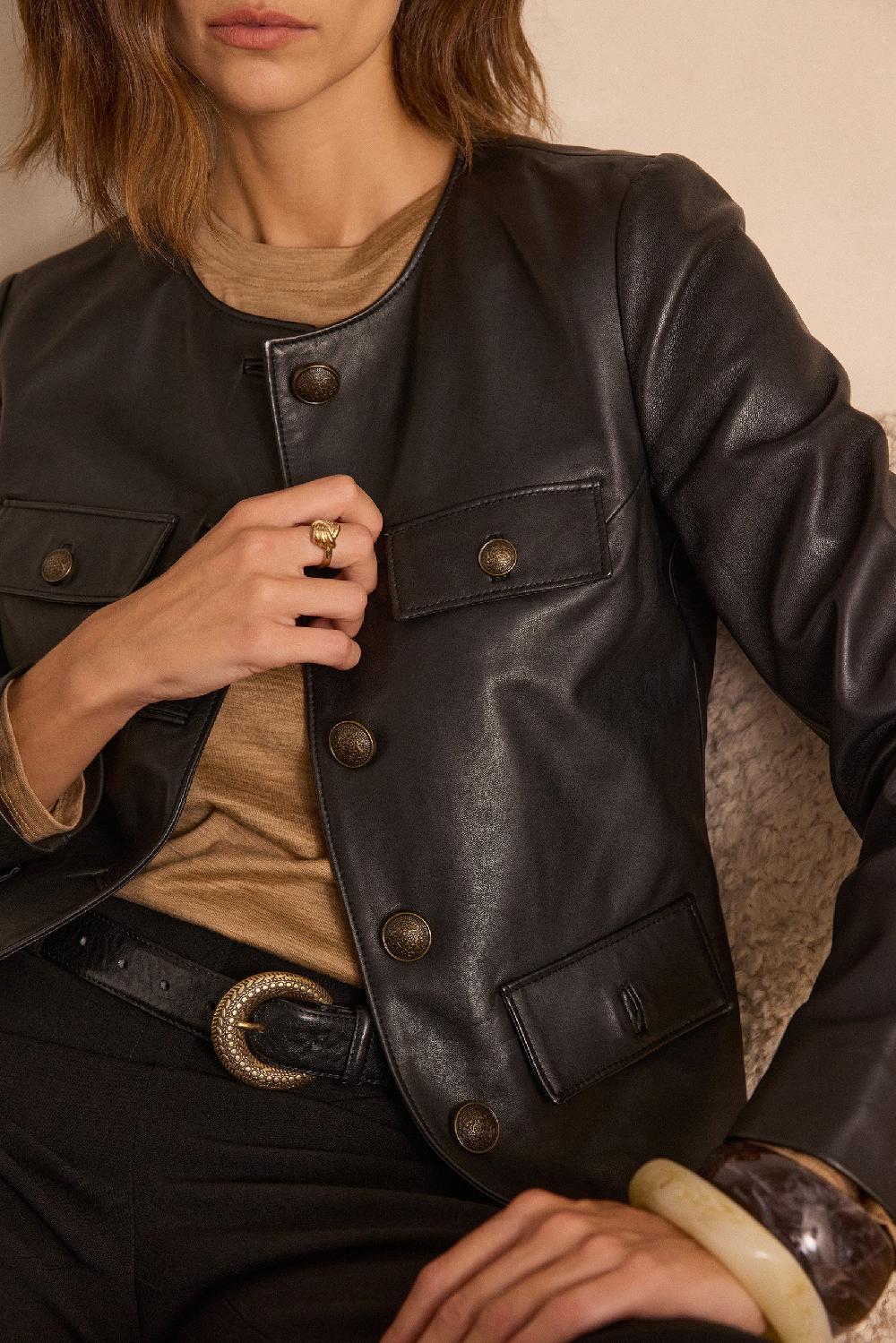 maison 123 CHARLOTTE leather jacket