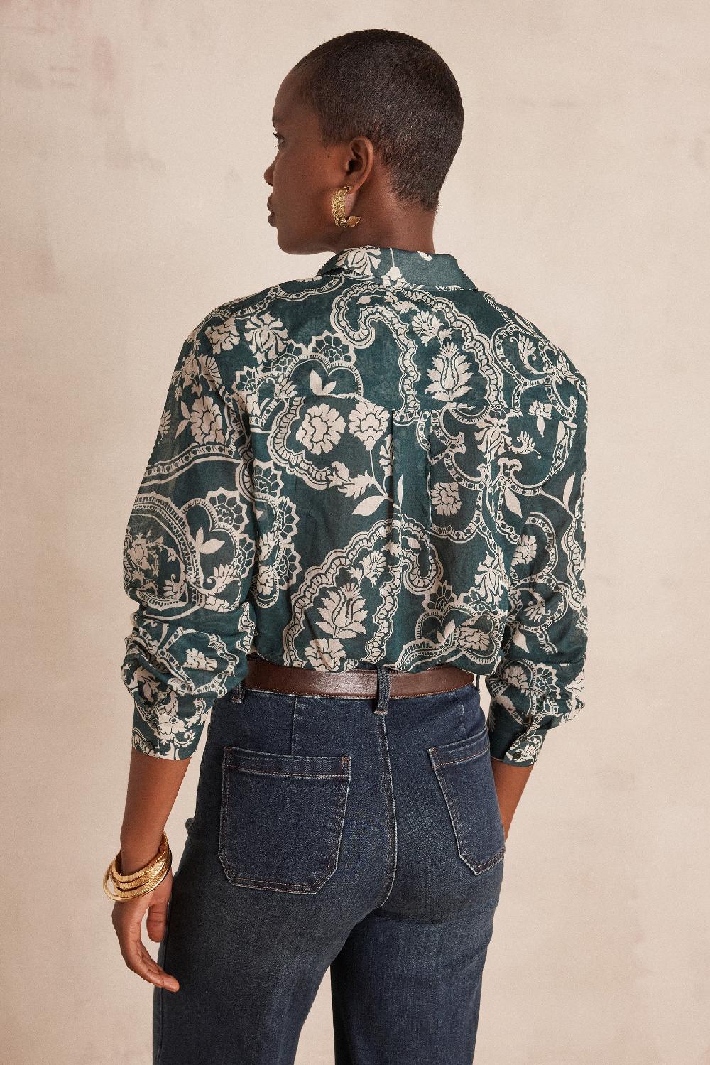Maison 123 COLETTE Blouse 100% Cotton Floral Print