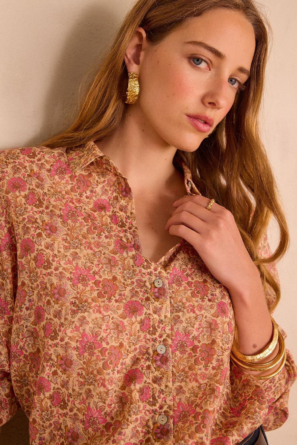 maison 123 COLETTE Liberty Print Blouse 100% Cotton