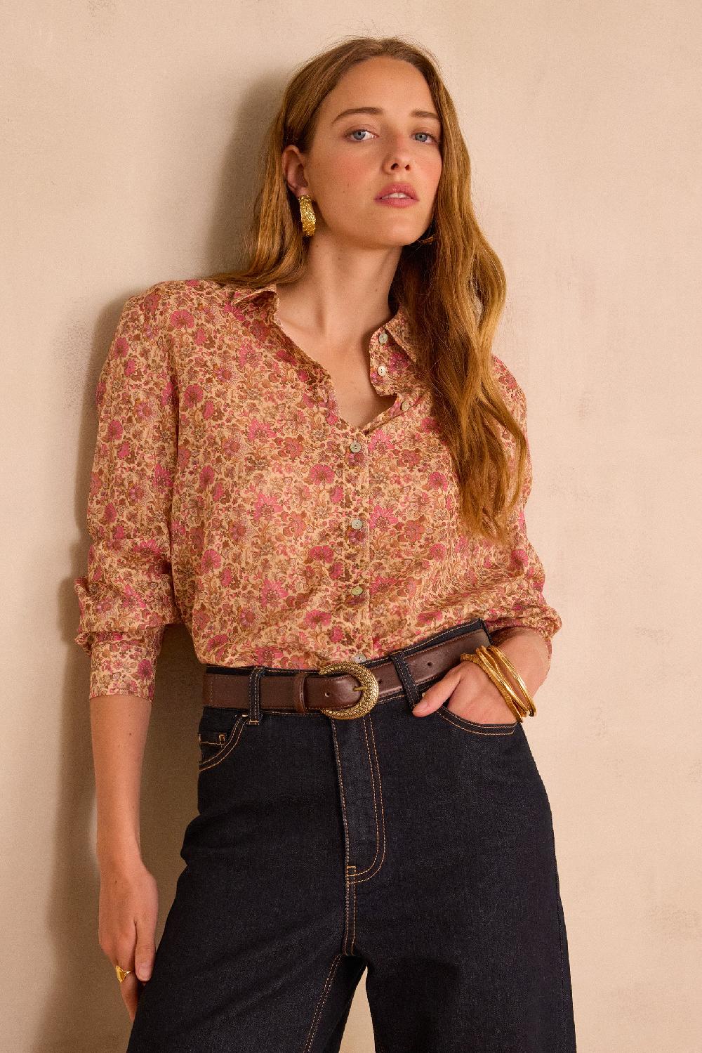 maison 123 COLETTE Liberty Print Blouse 100% Cotton