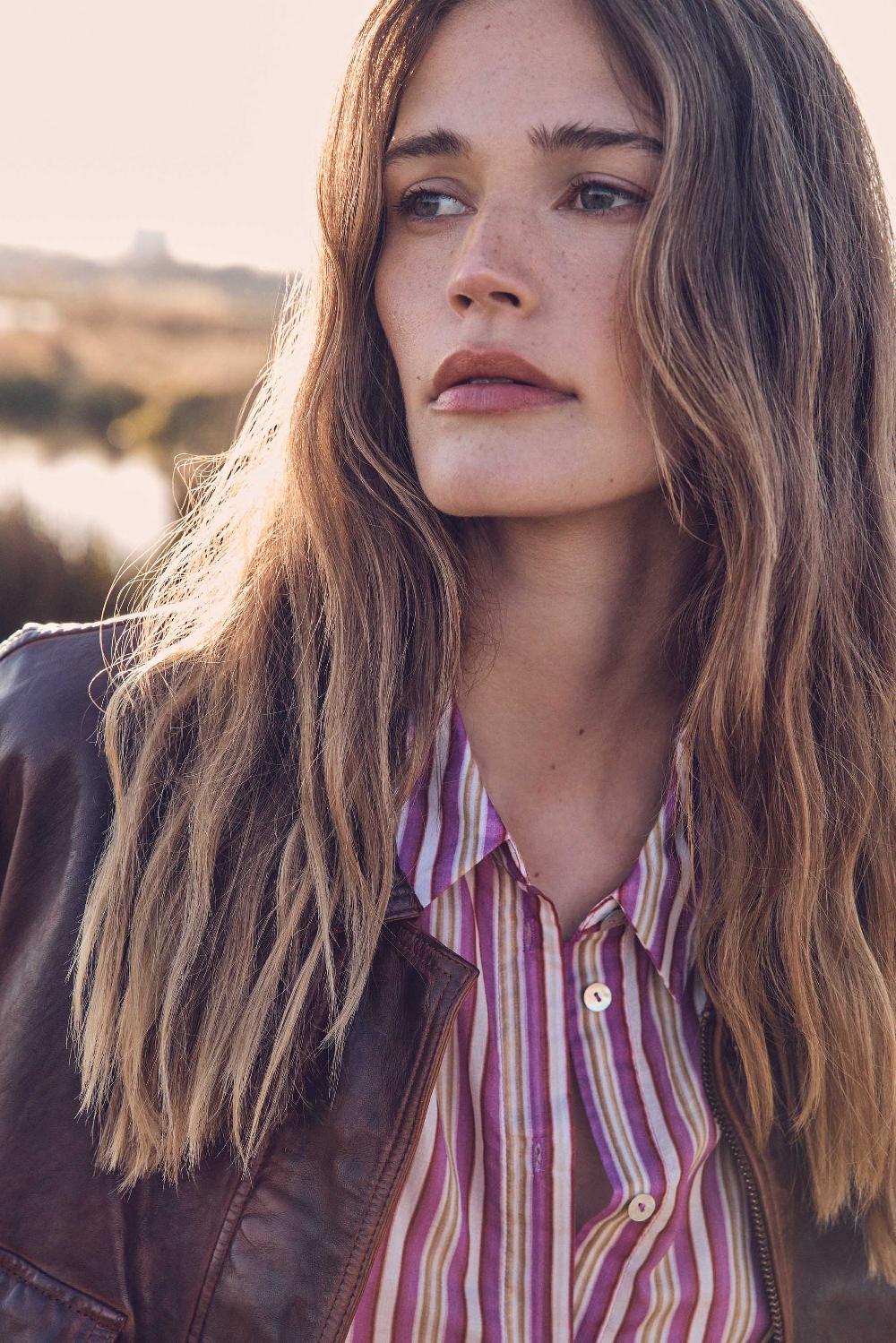 Maison 123 COLETTE Striped Cotton Blouse