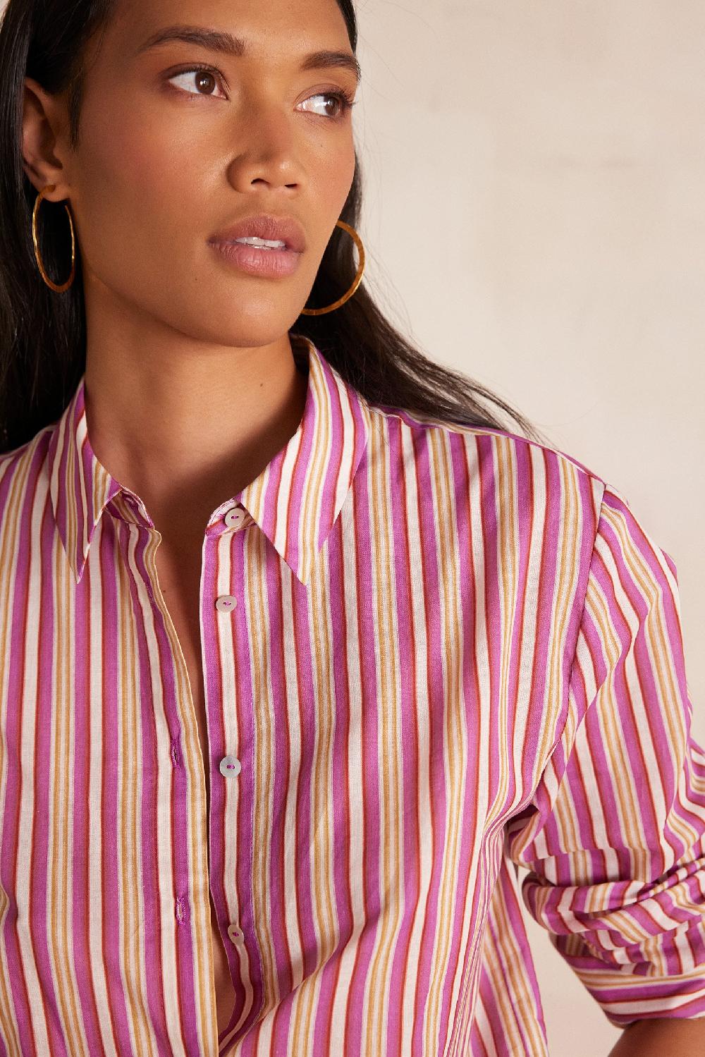 Maison 123 COLETTE Striped Cotton Blouse