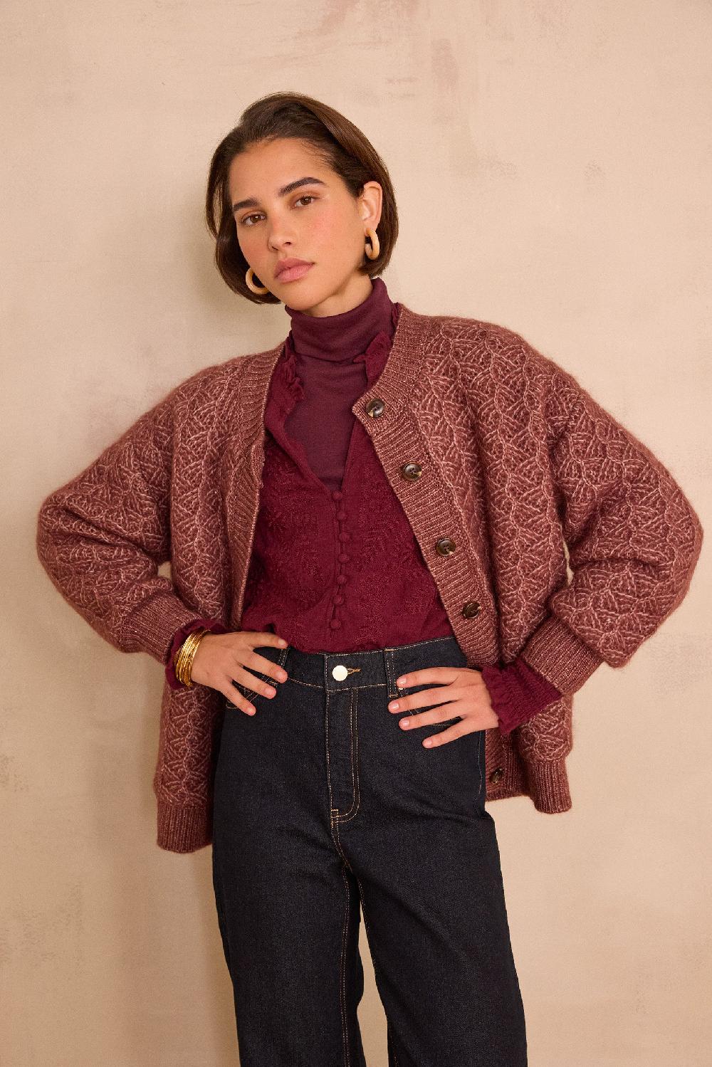 Maison 123 COSMO Cardigan In Mohair And Wool