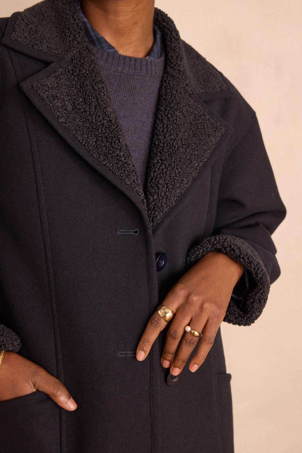 Maison 123 DEBBIE Coat With Shearling Effect