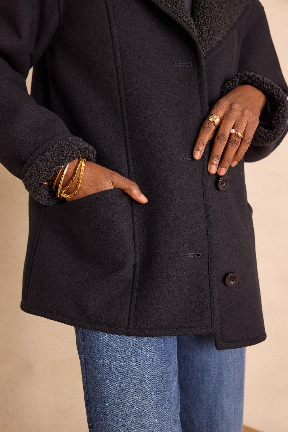Maison 123 DEBBIE Coat With Shearling Effect