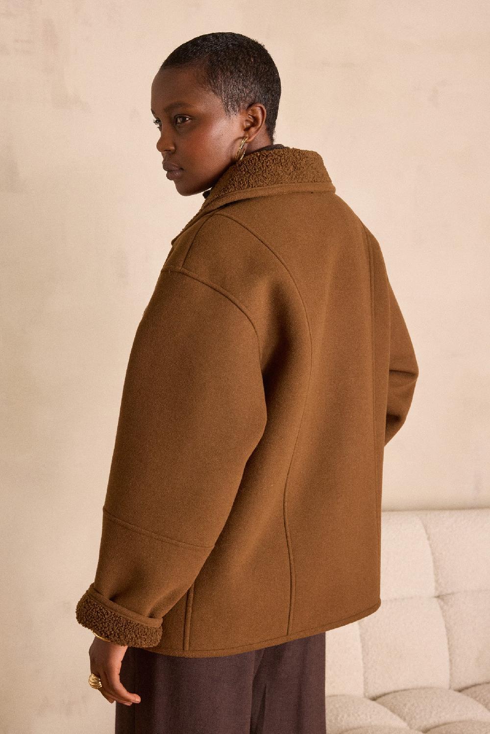 Maison 123 DEBBIE Coat With Shearling Effect