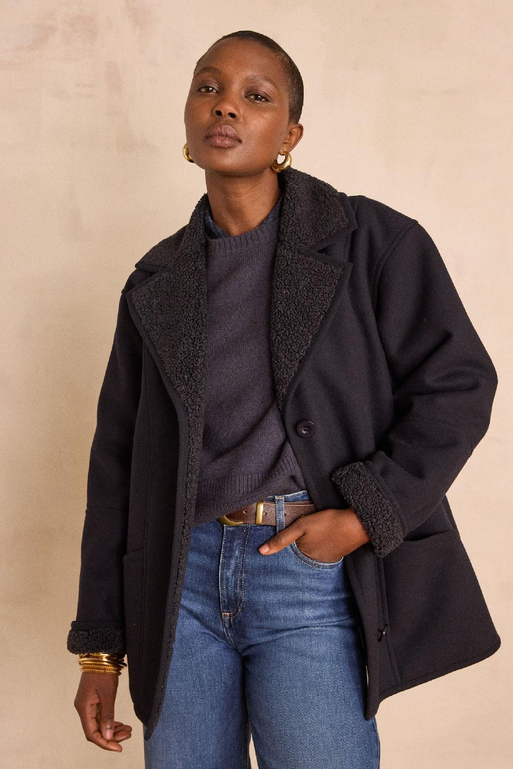 maison 123 DEBBIE Coat with shearling effect