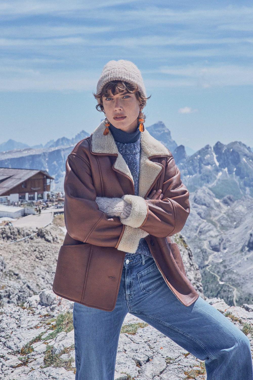 maison 123 DEBBIE leather coat