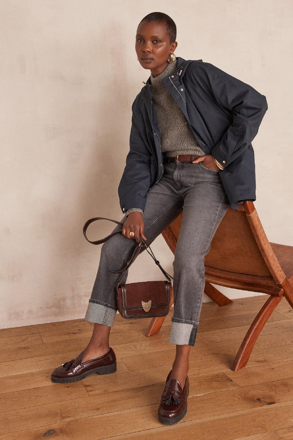 maison 123 DELIA CROPPED straight jeans in cotton