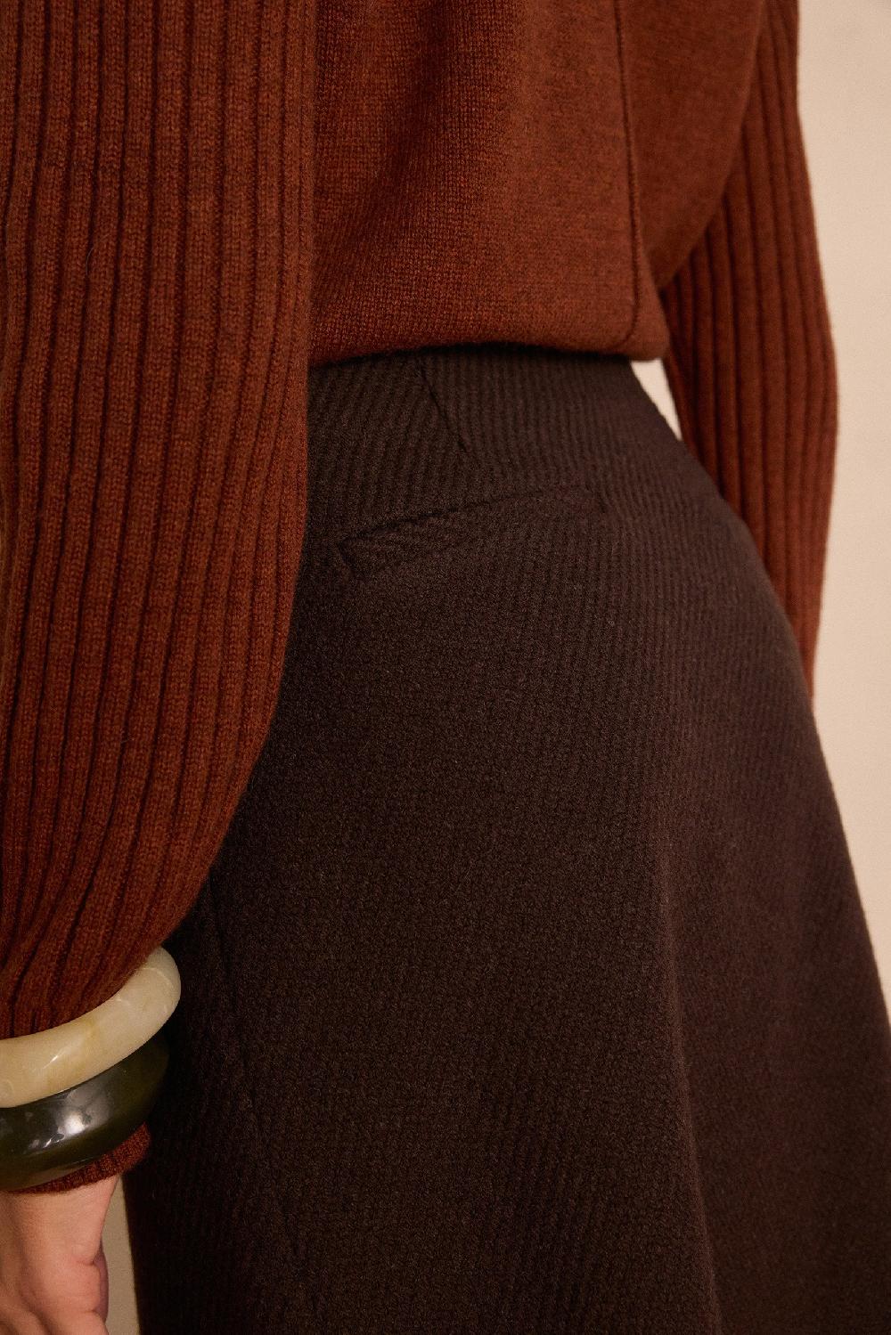 Maison 123 ELONA Long Wool Skirt