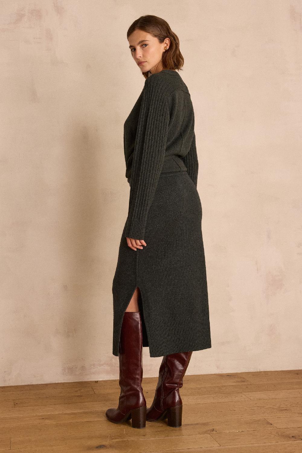 Maison 123 EMILIE Long Wool Skirt