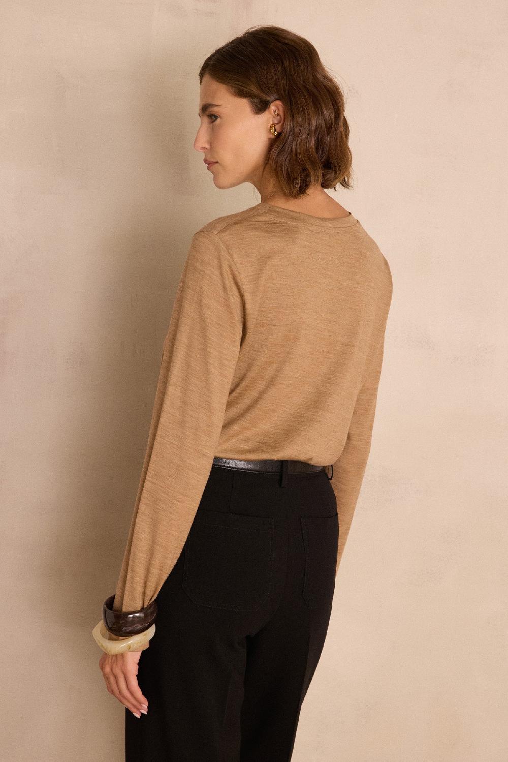 Maison 123 FAUSTINE T-shirt In 100% Wool