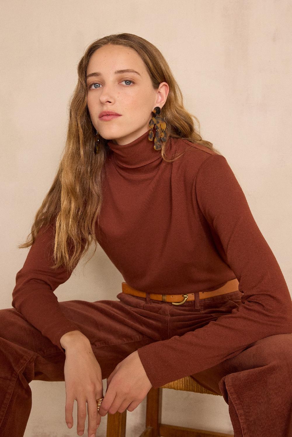 Maison 123 FERGUIE Cotton Turtleneck T-shirt