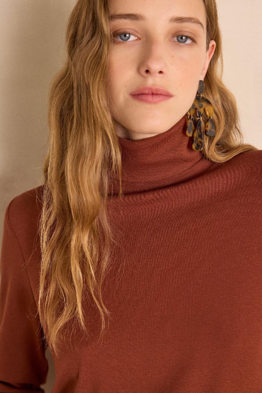 Maison 123 FERGUIE Cotton Turtleneck T-shirt