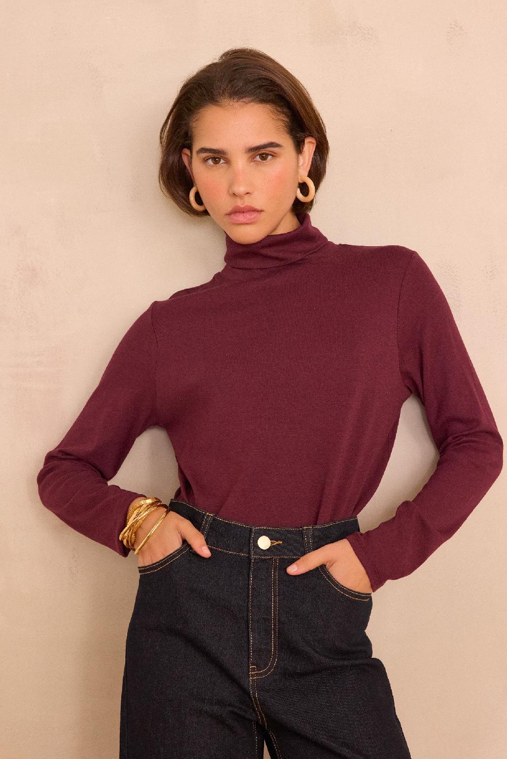 maison 123 FERGUIE cotton turtleneck T-shirt