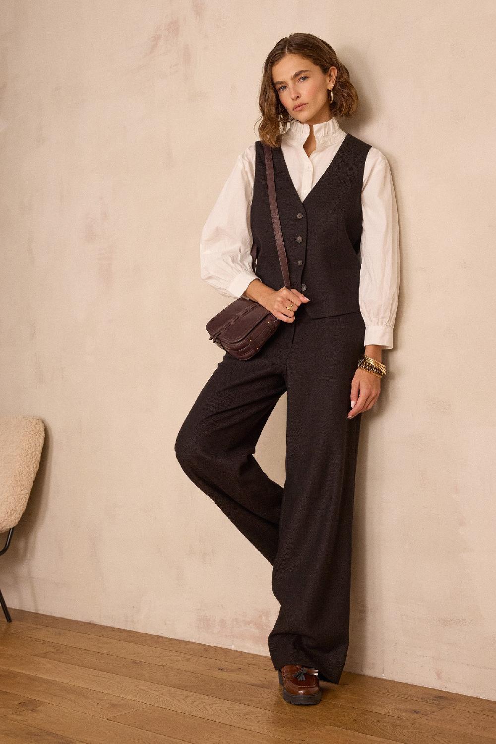 Maison 123 FERGUSON Herringbone Wool Trousers