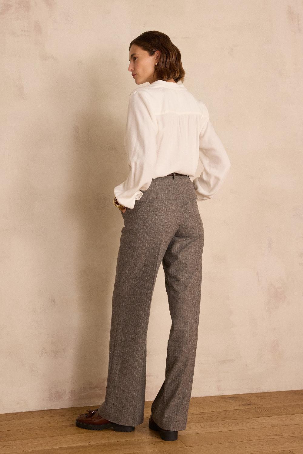 Maison 123 FERGUSON Wool Striped Trousers