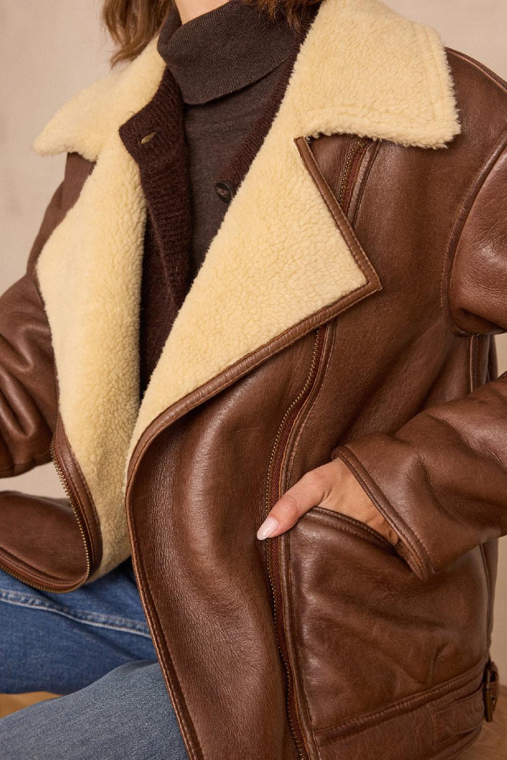 Maison 123 FOLIO Leather Coat