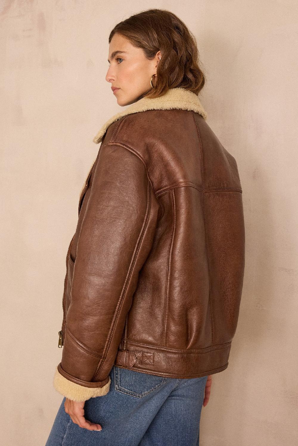 Maison 123 FOLIO Leather Coat