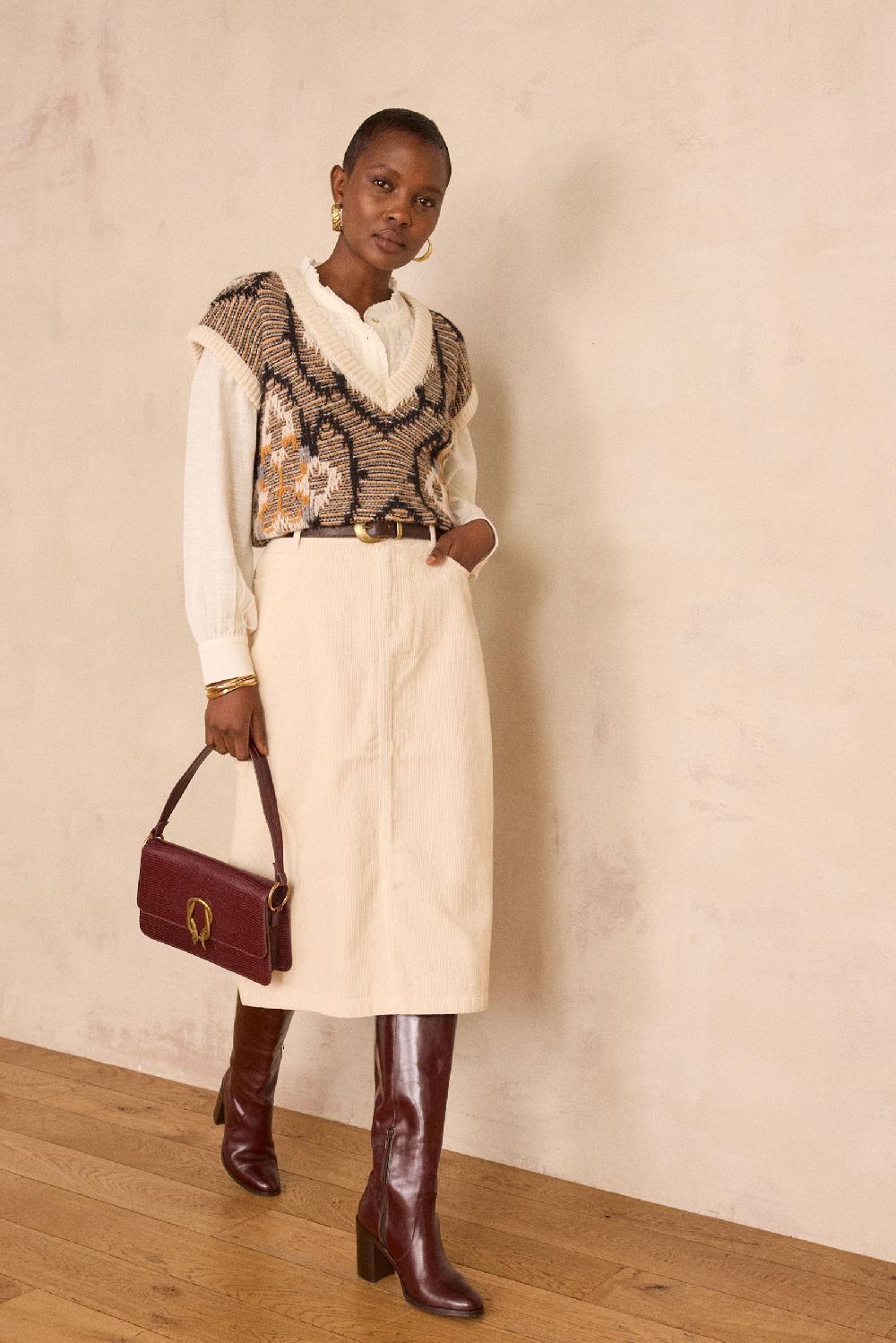 maison 123 KAYNE corduroy skirt