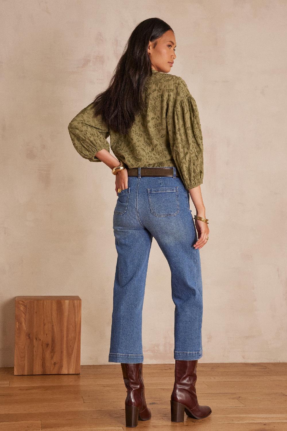 Maison 123 LEA CROPPED Denim Jeans